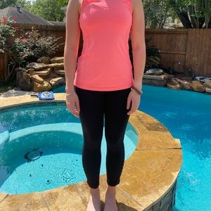 Lululemon black Wunder under leggings  with checker detail and reflective detail